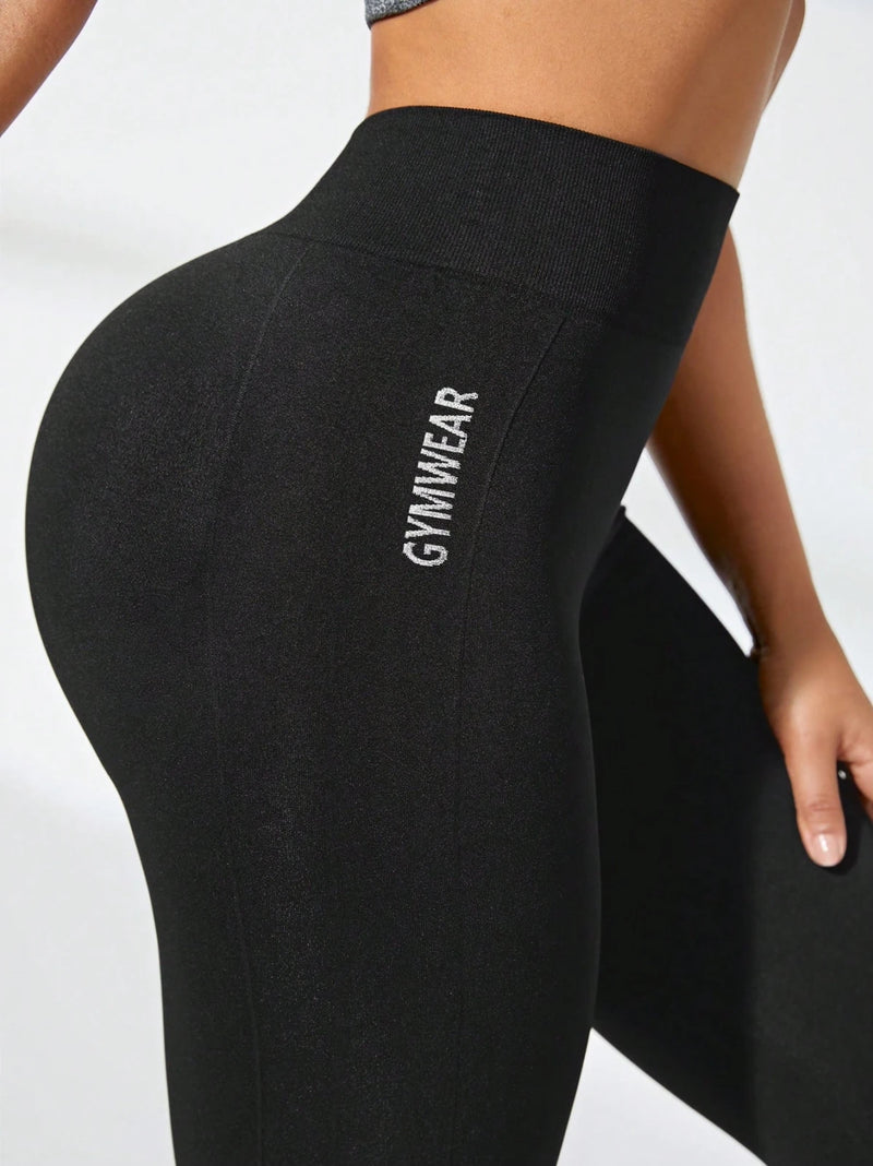 Legging cintura alta sem costura yoga para mulheres